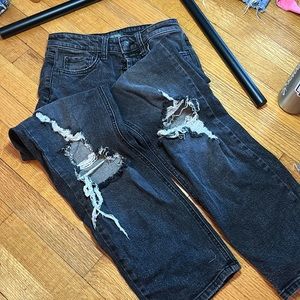 Wild fable black ripped jean high rise straight leg